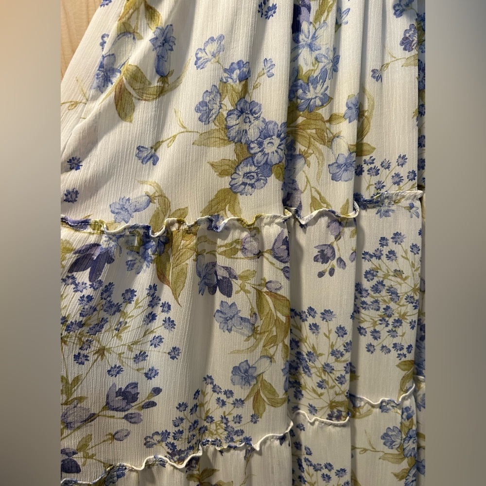 1. State White and Blue Floral Dress - Picture 6 of 6